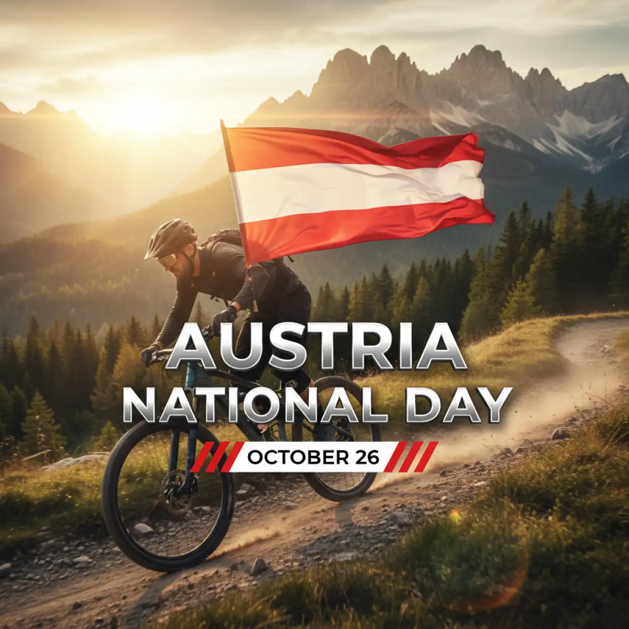 Austria National Day 2025 digital greeting card design