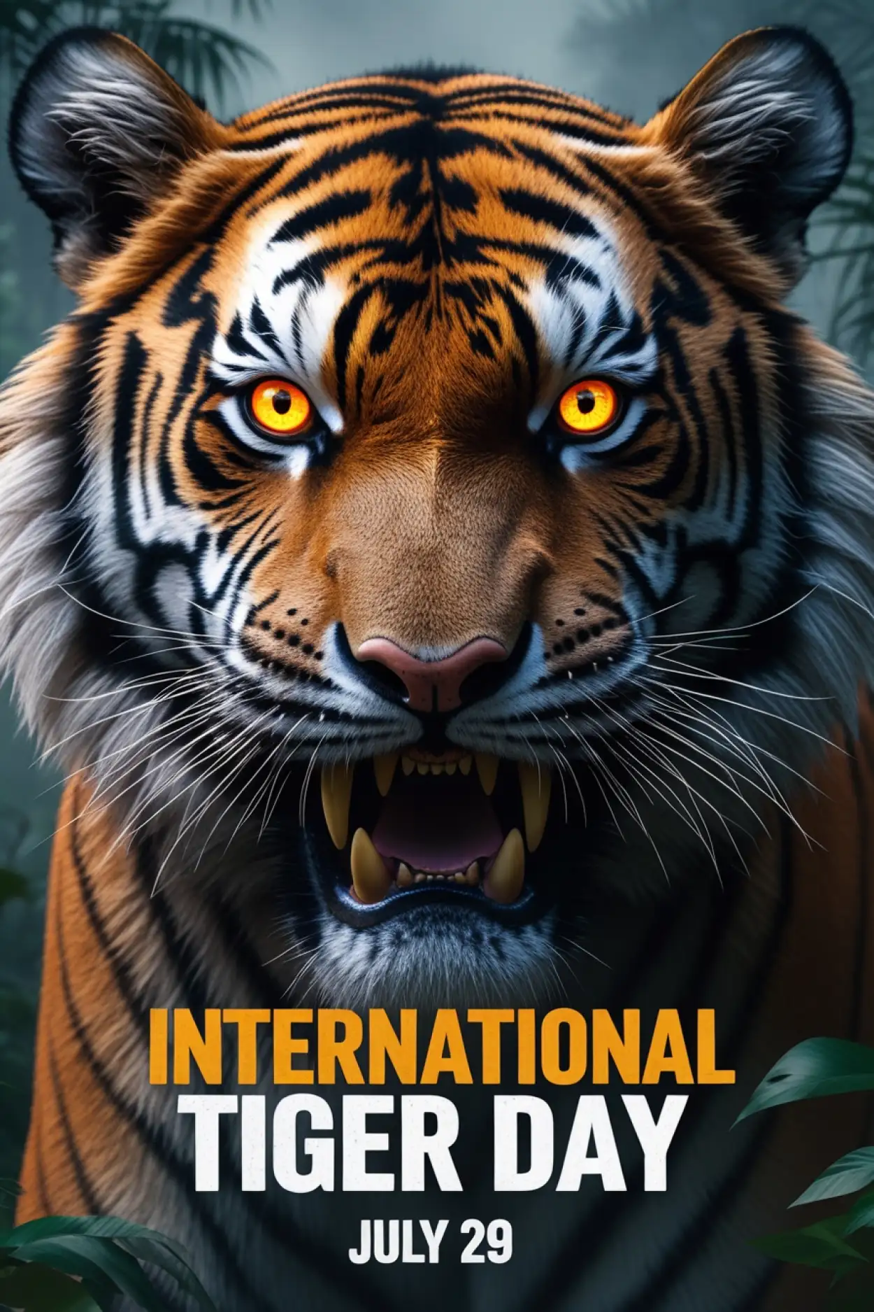 Awareness Image On Tiger Extinction - Royalty Free International Tiger Day Image | Pngmagic Free Download Awareness Image On Tiger Extinction - High Quality International Tiger Day Background