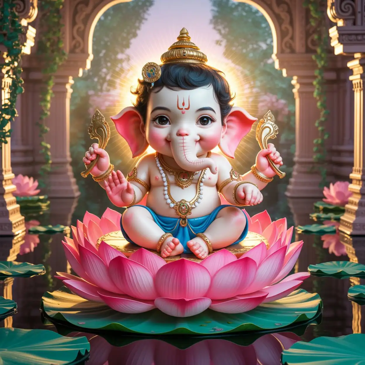 baby Ganesha coloring pages printable