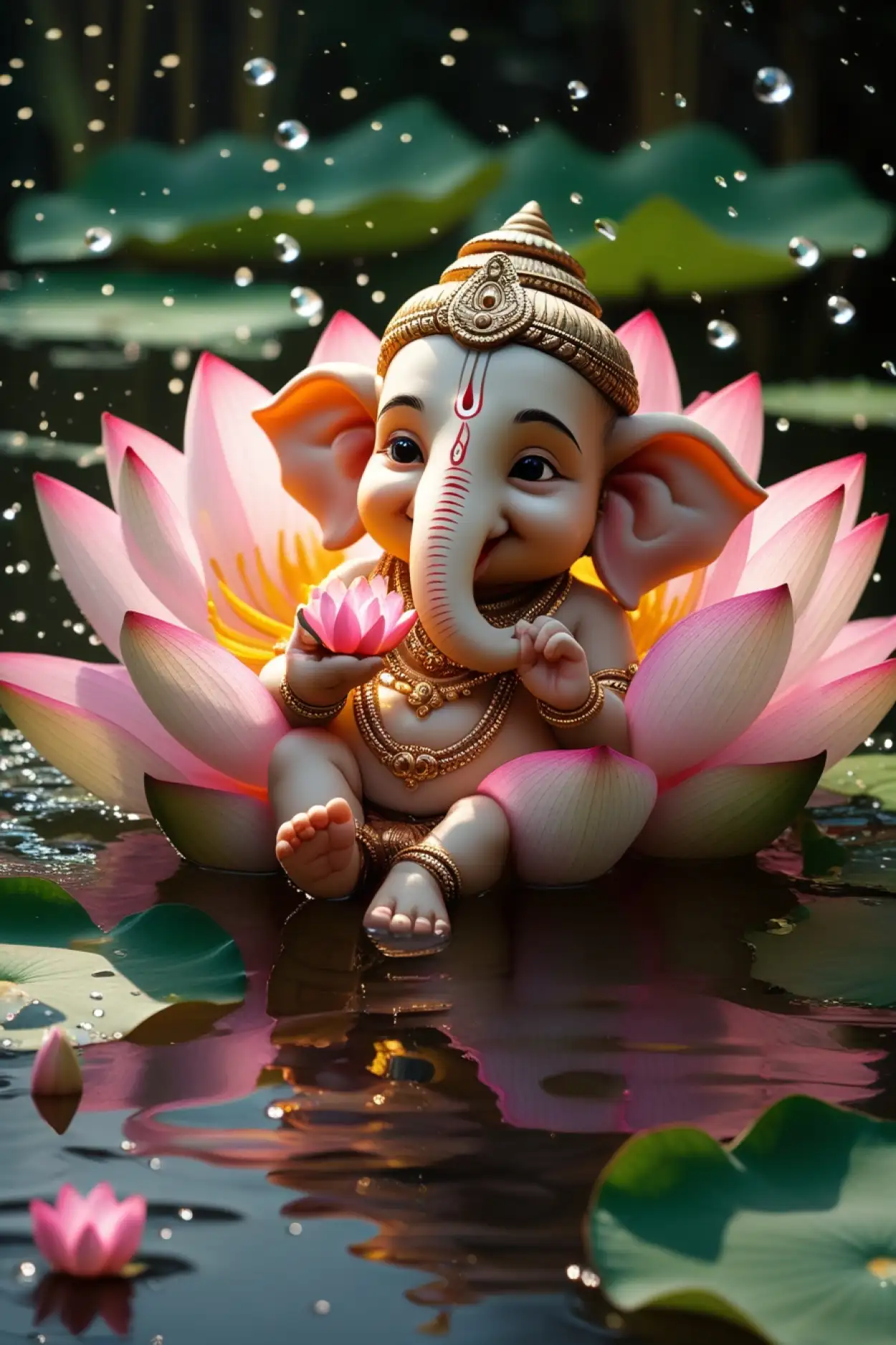 baby Ganesha drawing wallpaper HD