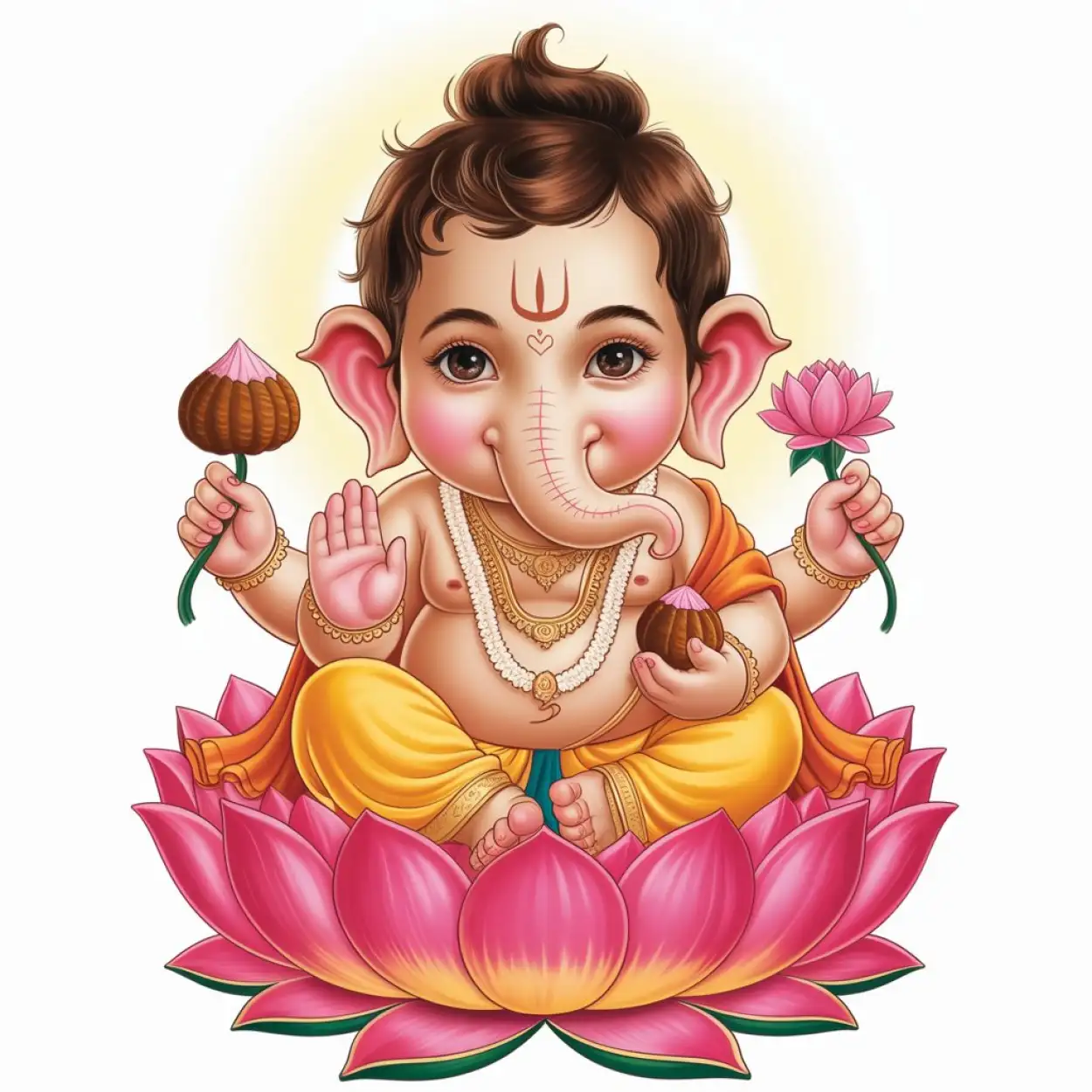 baby Ganesha idol decoration ideas