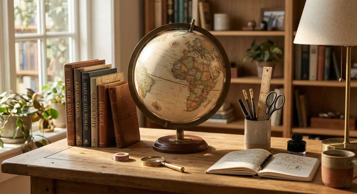 Free Download Back To School Background With Globe And Map - High Quality Back To School Background Image