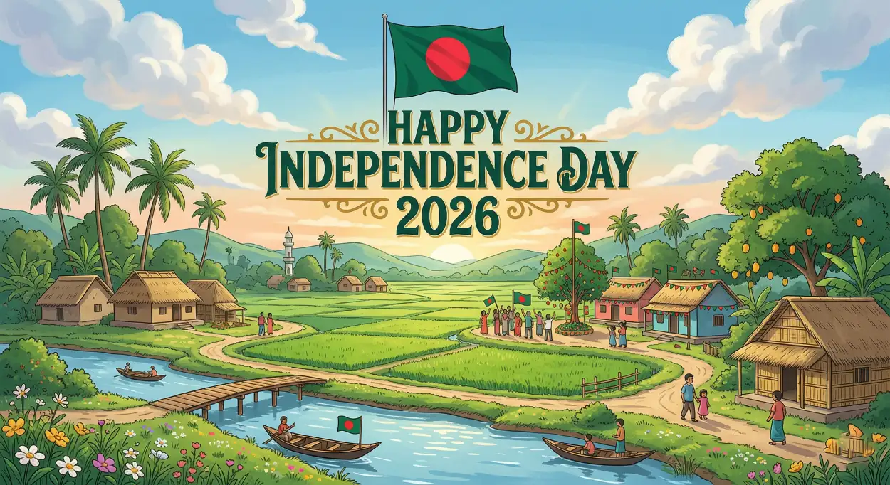 Free Download Bangladesh Independence Day 2026 Digital Card - High Quality Happy Independence Day Of Bangladesh 2026 Image