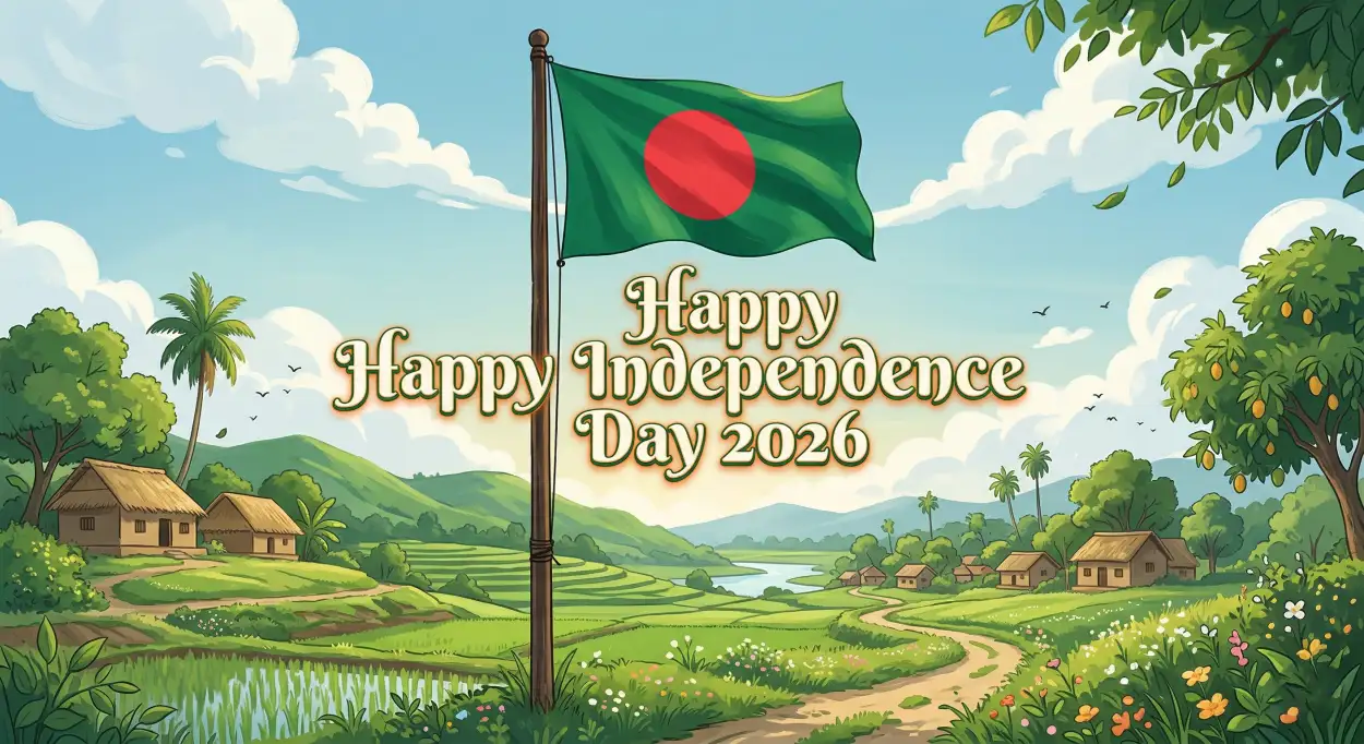 Free Download Bangladesh Independence Day 2026 Greeting Poster - High Quality Happy Independence Day Of Bangladesh 2026 Image