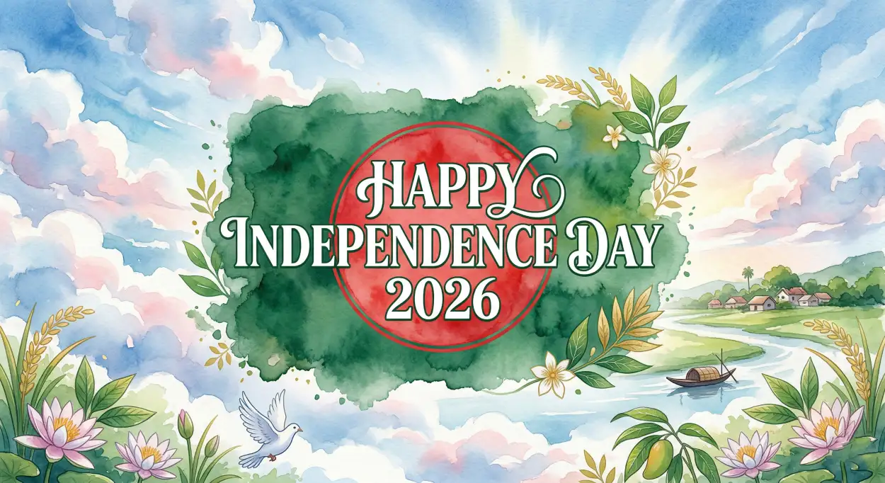 Free Download Bangladesh Independence Day 2026 Png Transparent - High Quality Happy Independence Day Of Bangladesh 2026 Transparent PNG