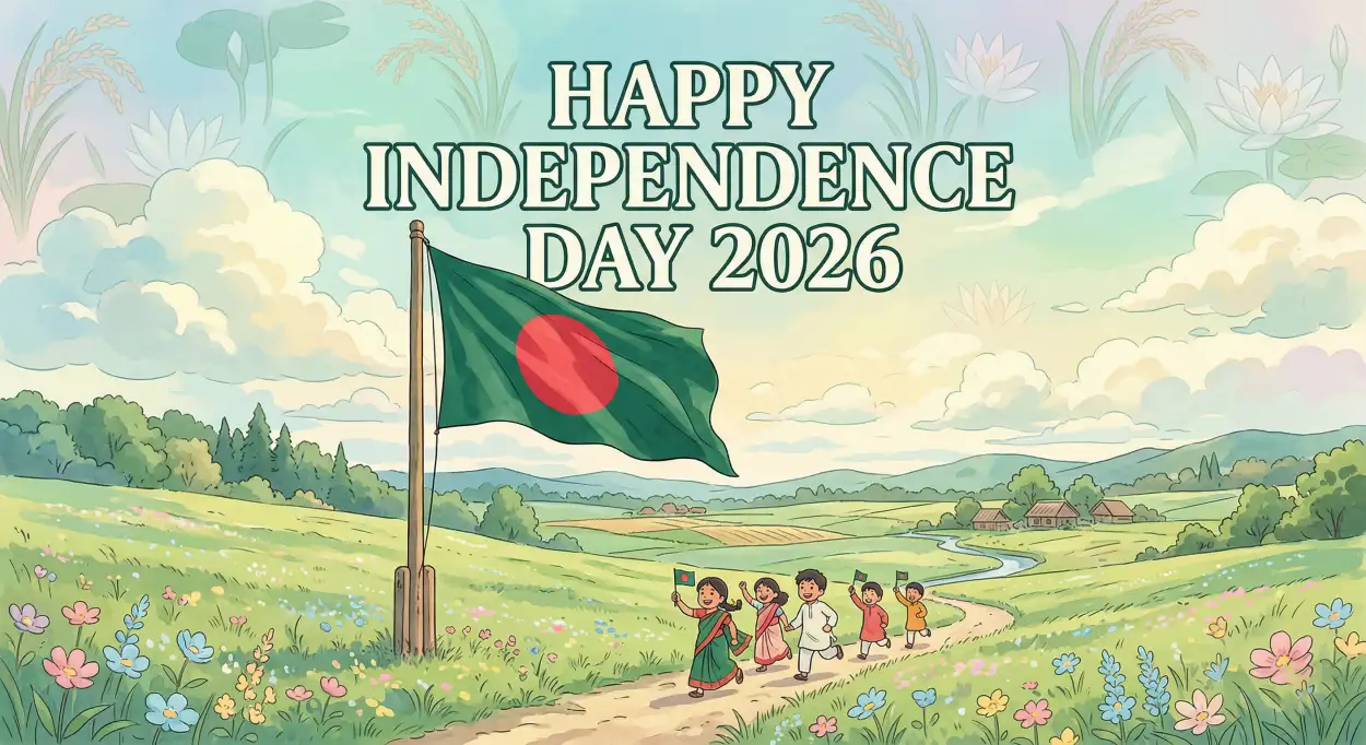 Free Download Bangladesh Independence Day 2026 Traditional Poster - High Quality Happy Independence Day Of Bangladesh 2026 Image