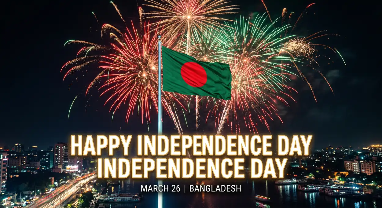 Free Download Bangladesh Independence Day 2026 Wishes - High Quality Happy Independence Day Of Bangladesh 2026 Image