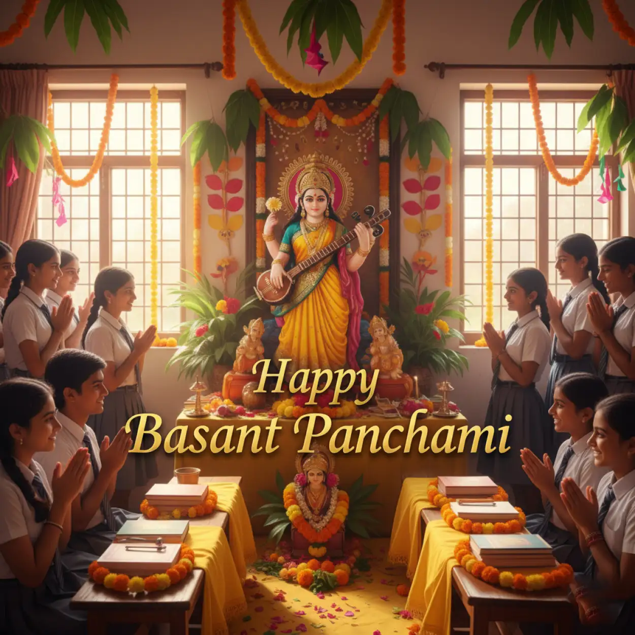 basant panchami banner for coaching institute