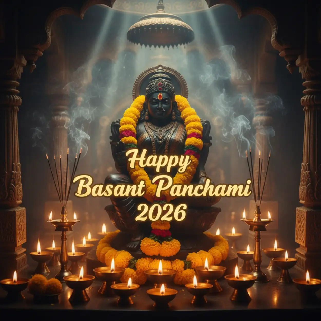 basant panchami social media post ai generated realistic festival design
