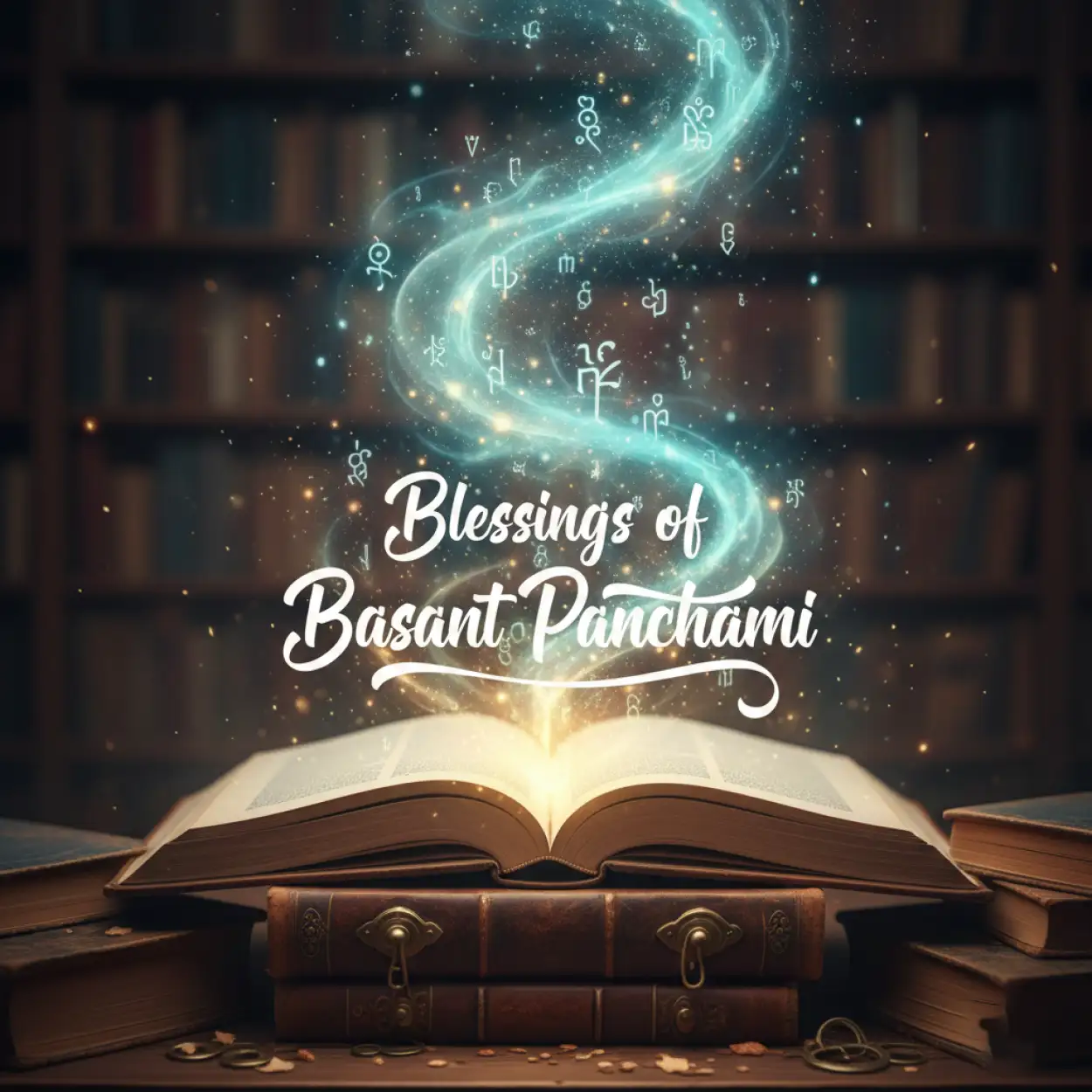 basant panchami social media post for instagram with calligraphy typography