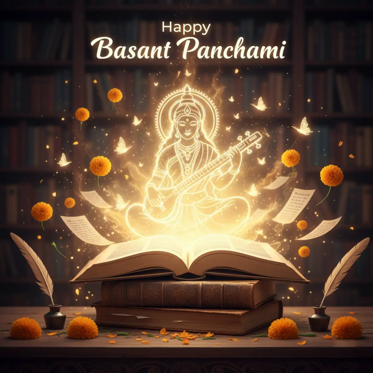 basant panchami social media post psd template