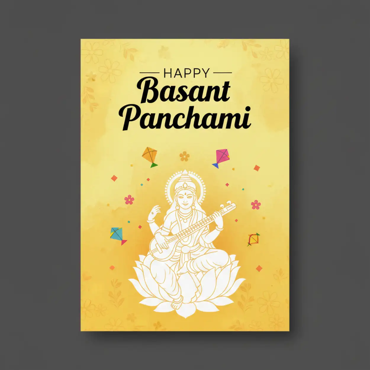 basant panchami social media post realistic design