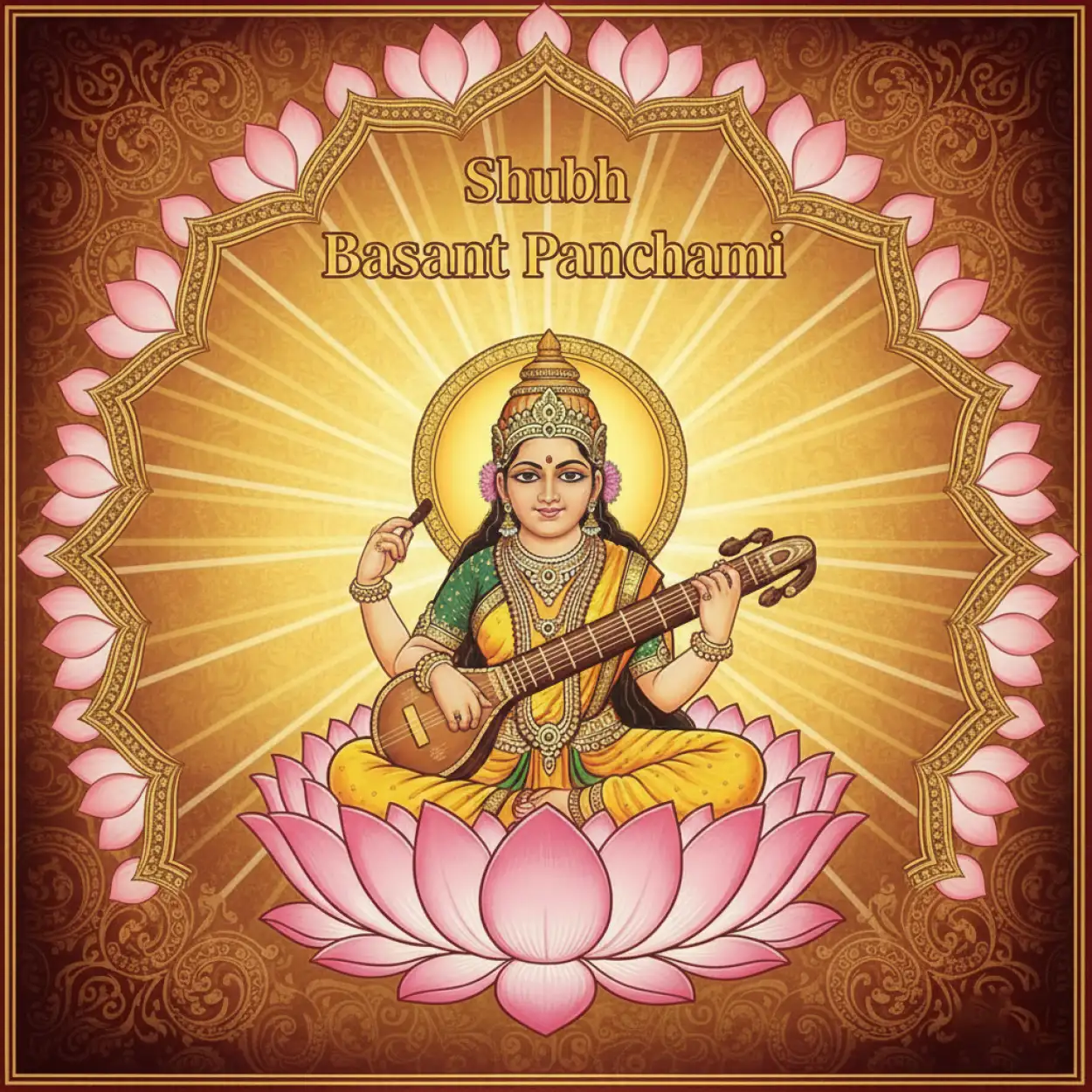 basant panchami social media post vector design