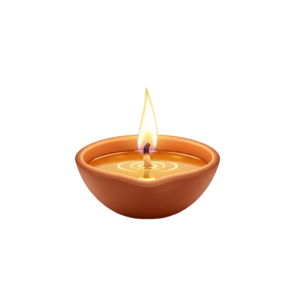 beautiful glowing diya png for happy diwali wishes
