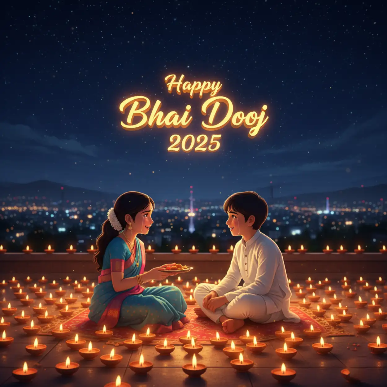 beautiful happy bhai dooj 2025 wishes for facebook