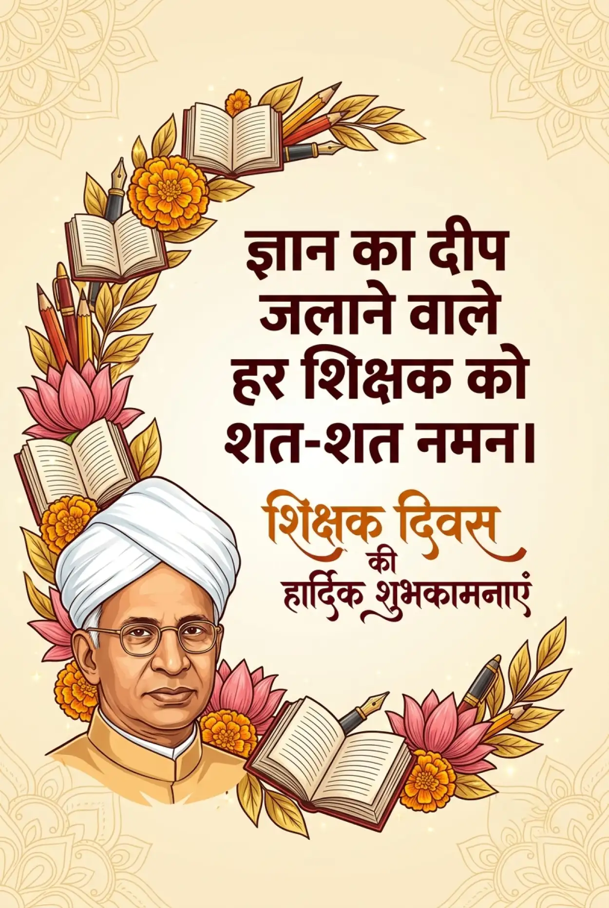 Free Download Beautiful Happy Teachers Day Wishes In Hindi - High Quality Teachers Day Wishes In Hindi Image