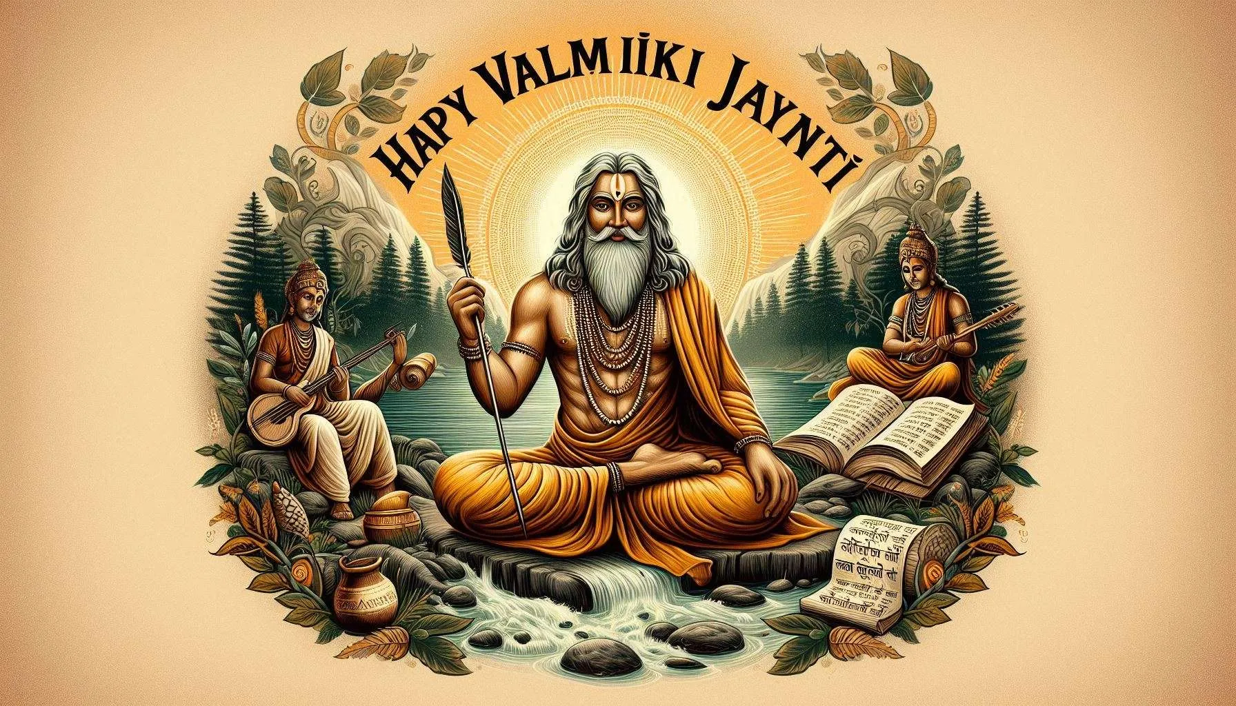 beautiful happy valmiki jayanti 2024 images for whatsapp