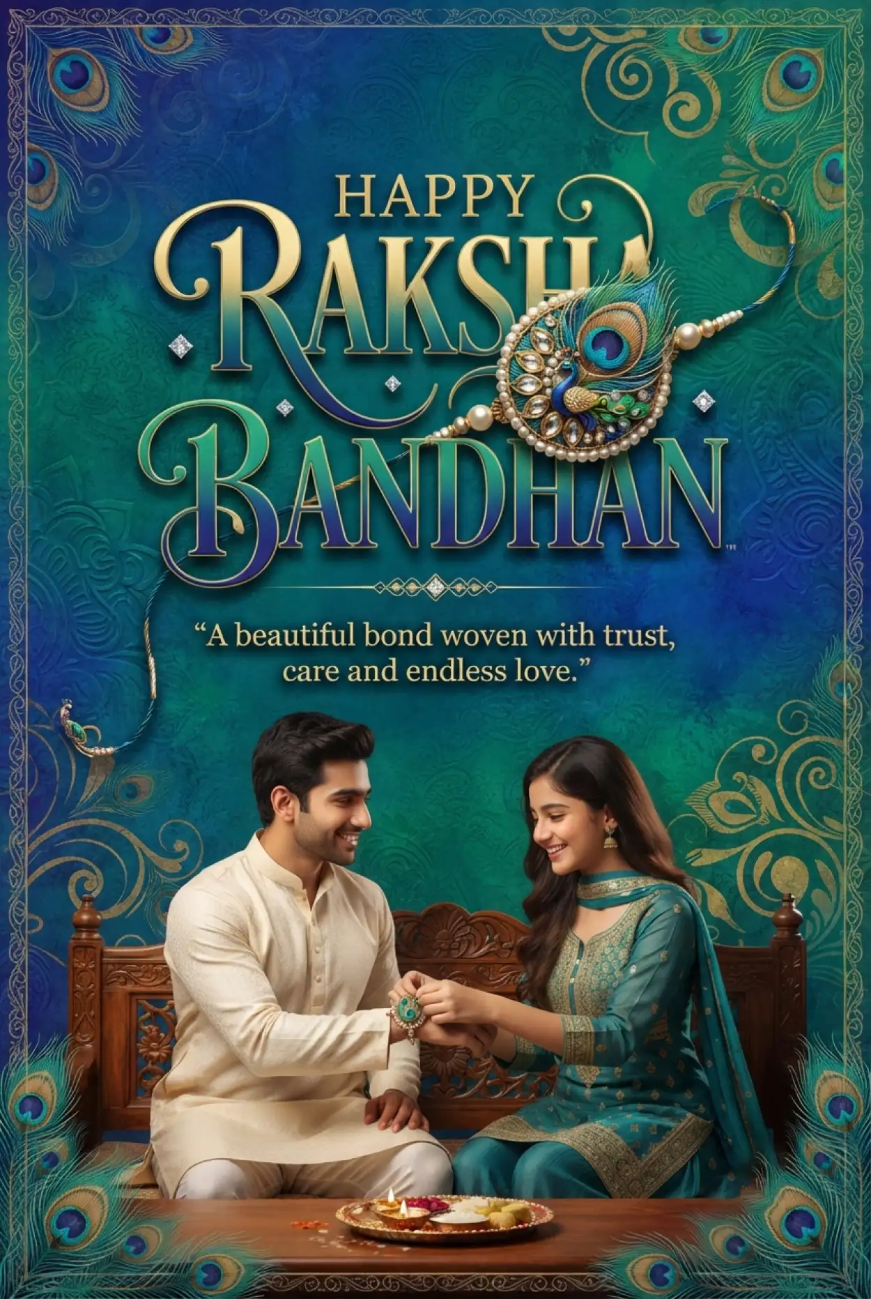 Free Download Beautiful Raksha Bandhan Greetings And Messages - High Quality Happy Raksha Bandhan Greetings Image