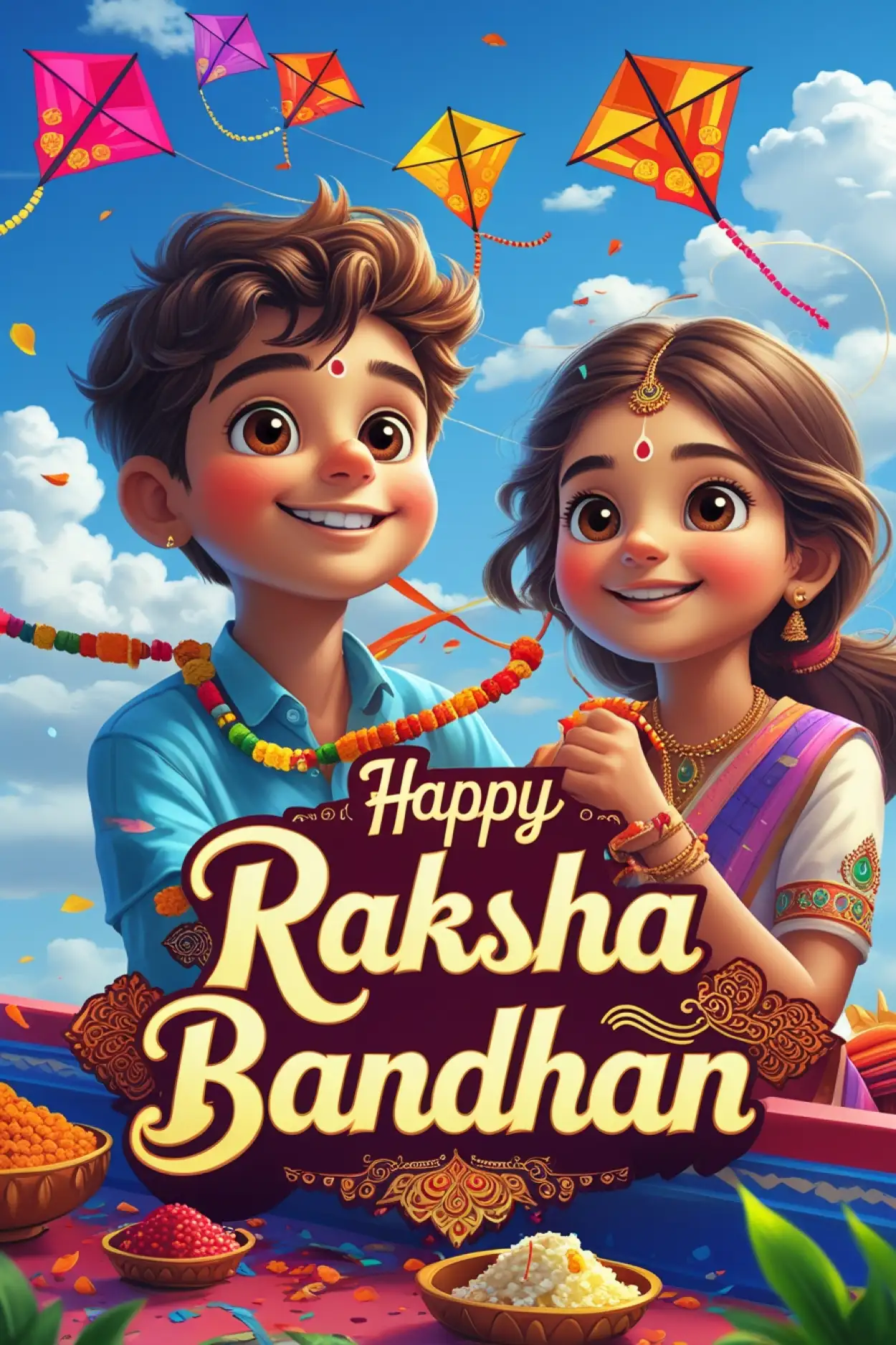 Free Download Beautiful Raksha Bandhan Wishes For Sister - High Quality Raksha Bandhan Wishes For Sister Background