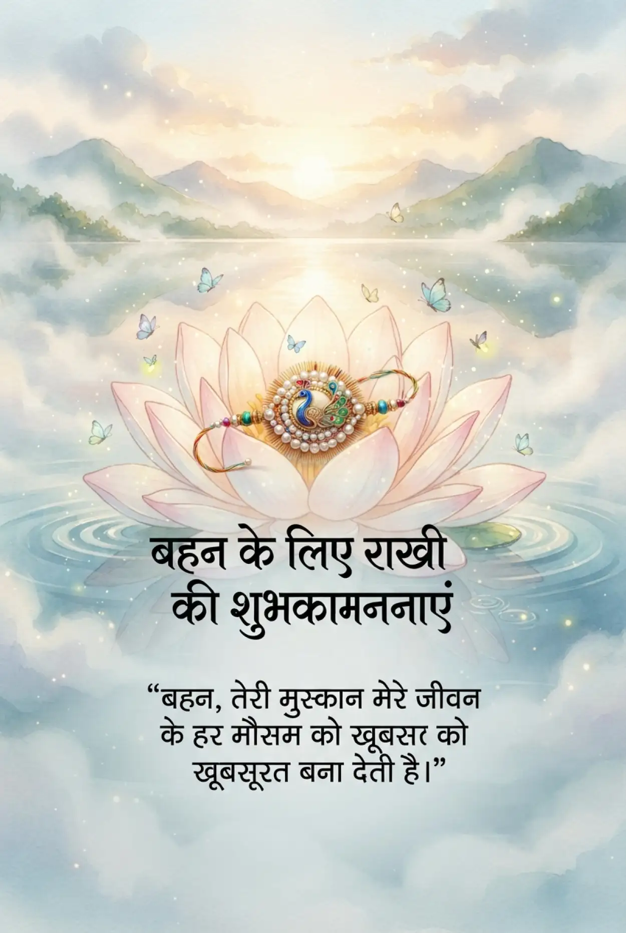 Free Download Beautiful Raksha Bandhan Wishes In Hindi - High Quality Raksha Bandhan Ki Shubhkamnaye In Hindi Image