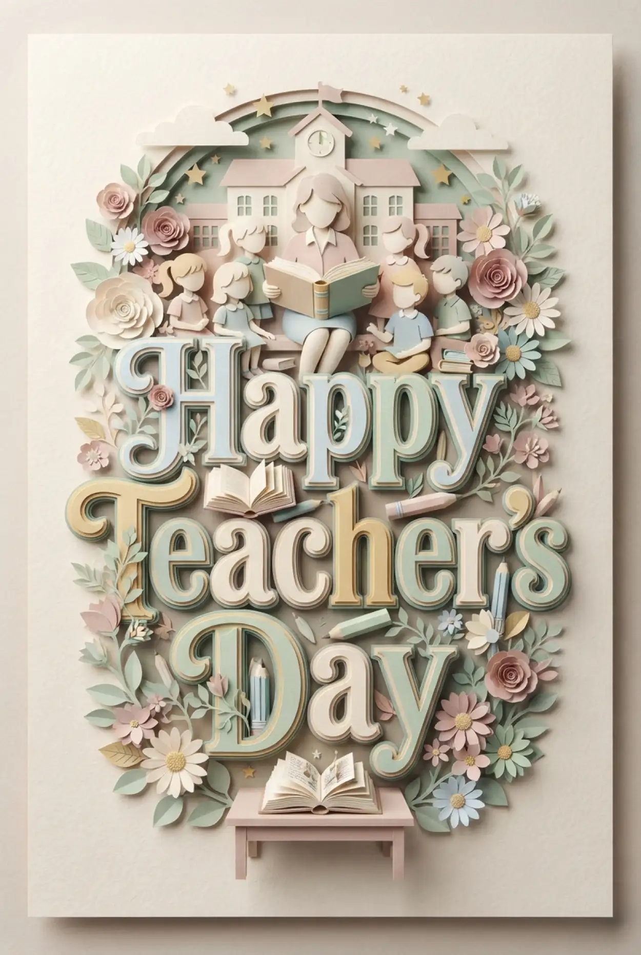 Free Download Beautiful Teachers Day Greeting Cards For Social Media - High Quality Teachers Day Cards Image