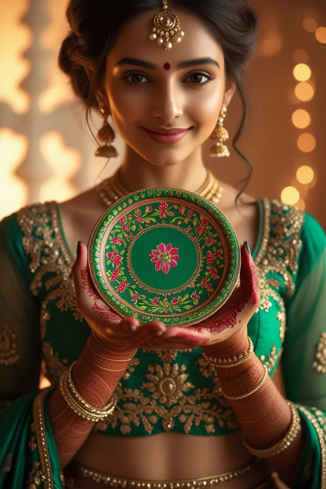 beautiful teej mehndi design 2025 for housewives
