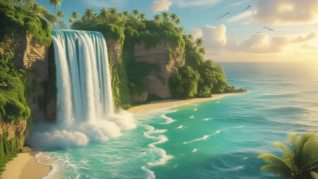 Free Download Beautiful Waterfall Background For Posters - High Quality Waterfall Background Background