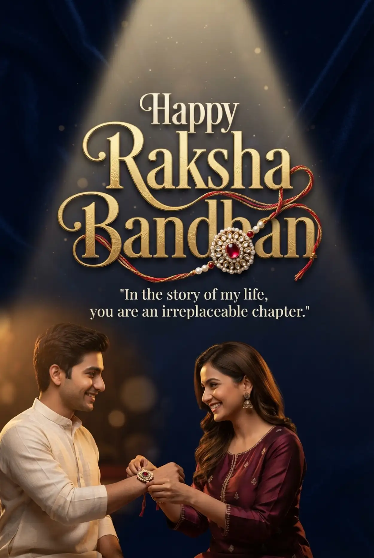 Free Download Beautiful Words For Happy Raksha Bandhan Greetings - High Quality Happy Raksha Bandhan Greetings Image