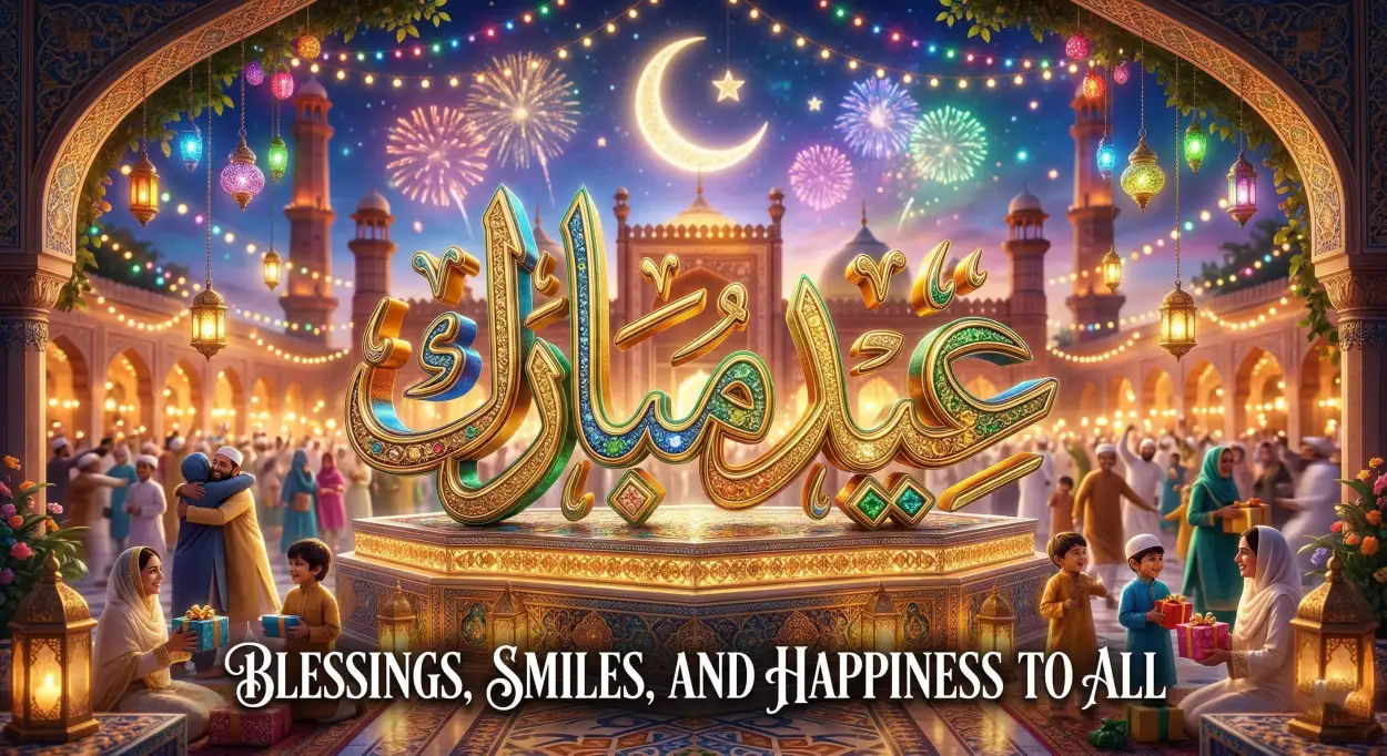Free Download Best Eid Mubarak 2026 Greetings Messages - High Quality Eid Mubarak 2026 Image
