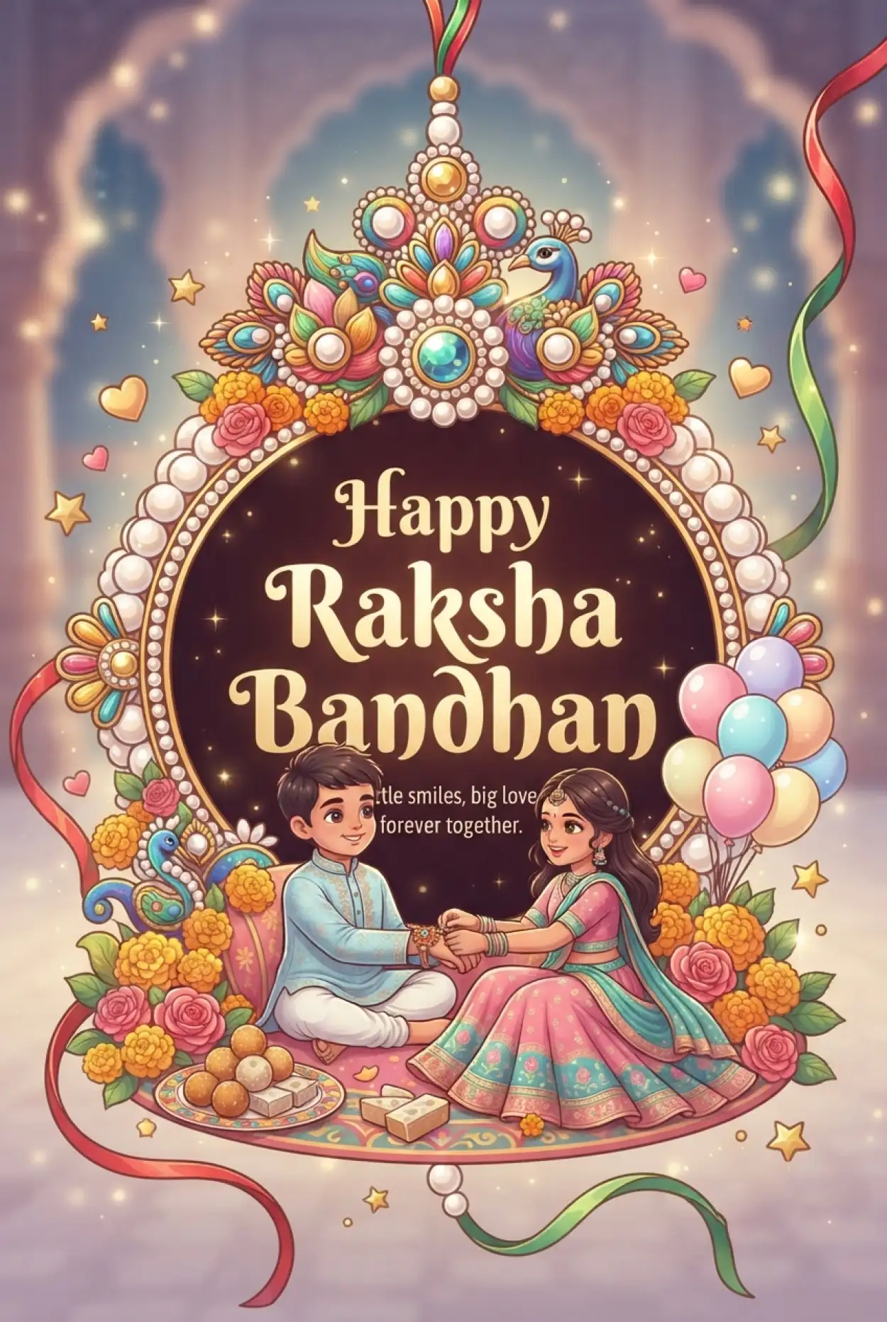 Free Download Best Rakhi Messages For Sister 2026 - High Quality Happy Raksha Bandhan Wishes 2026 Image