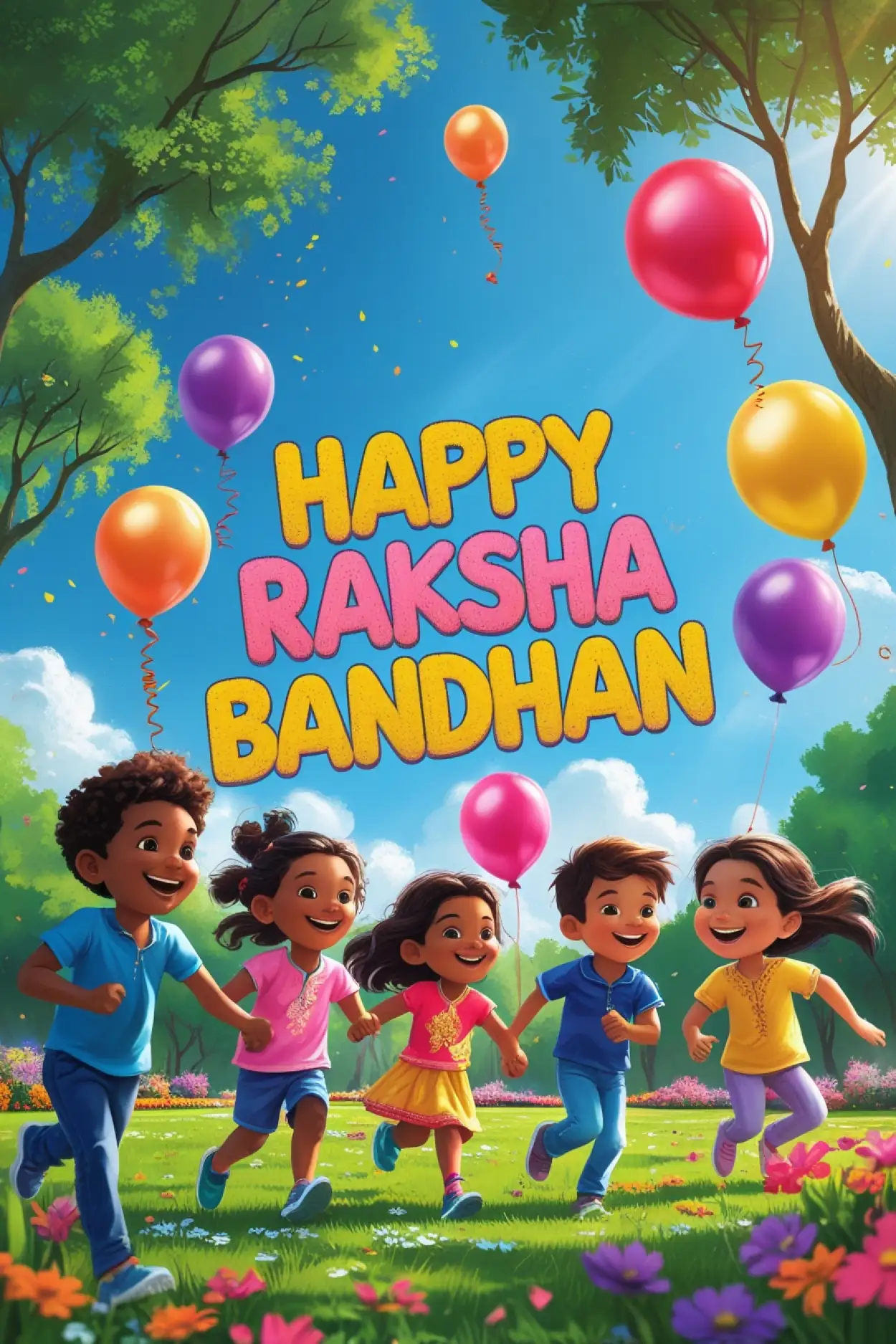 Free Download Best Rakhi Wishes For School Children - High Quality Happy Raksha Bandhan Wishes For Children Background