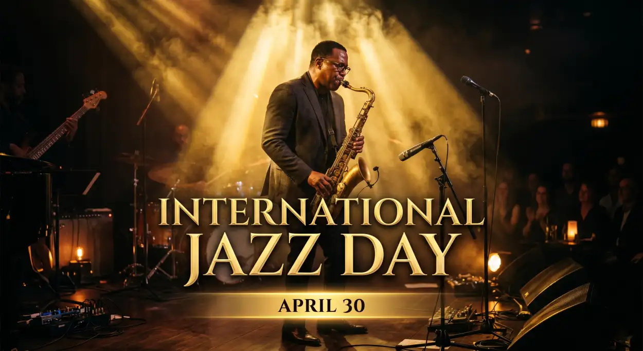 Free Download Best Wishes For International Jazz Day 2026 - High Quality International Jazz Day 2026 Image