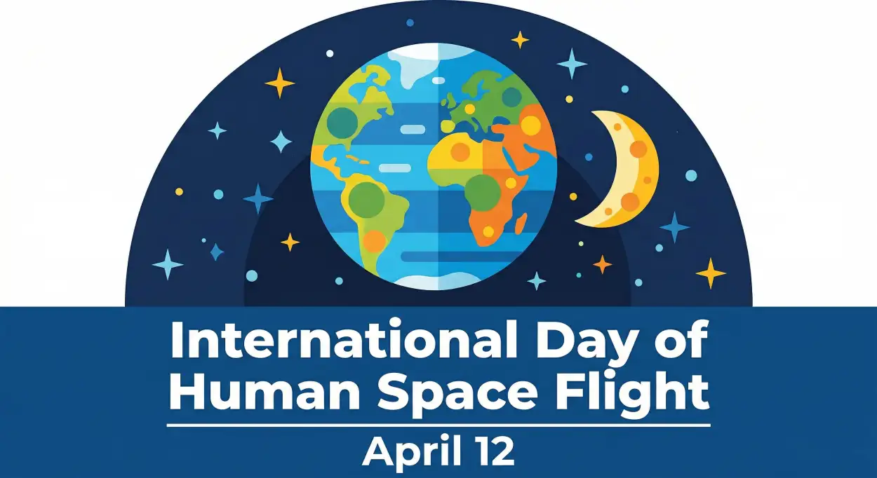 Free Download Best Wishes For Space Flight Day 2026 - High Quality International Day Of Human Space Flight 2026 Image