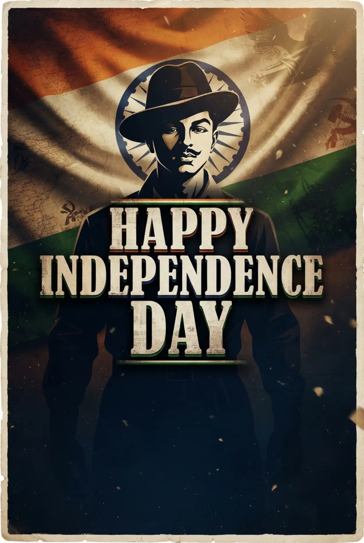 Free Download Bhagat Singh Independence Day Poster 2026 - High Quality Independence Day Poster 2026 Image