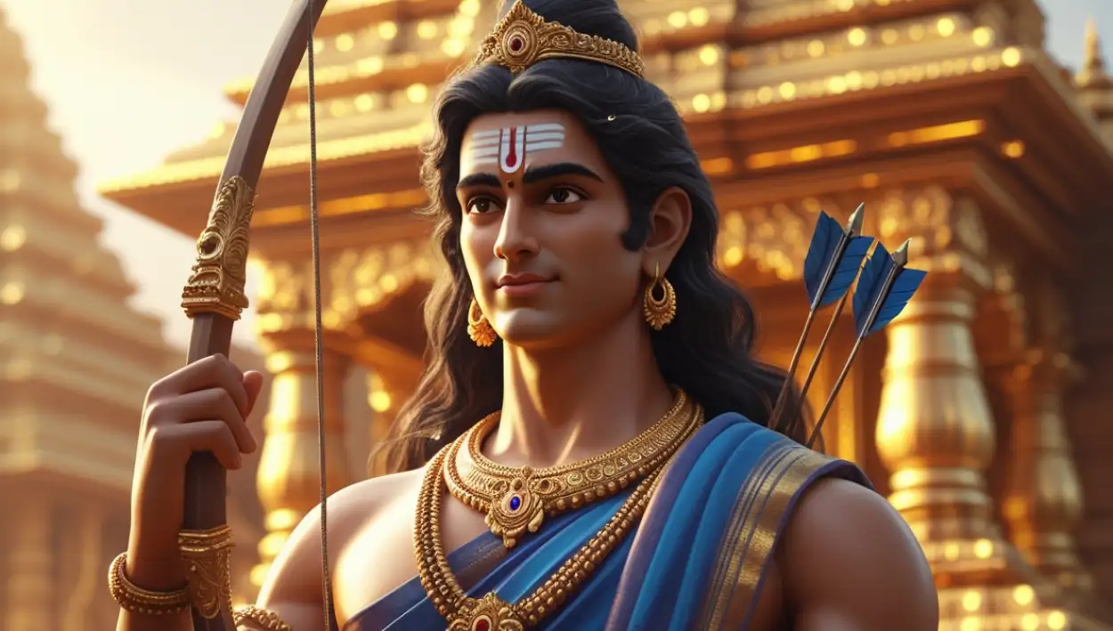 Bhagwan Ram with dhanush and baan wallpaper