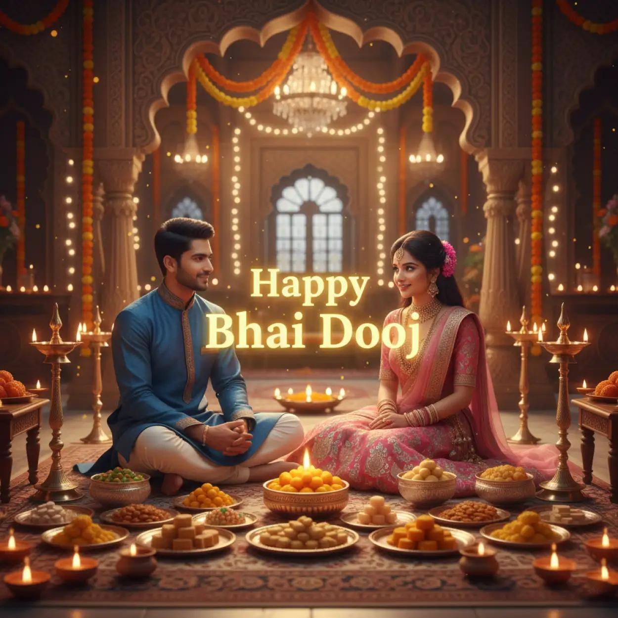 bhai dooj 2025 background for youtube thumbnail