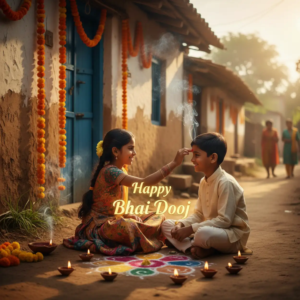 bhai dooj 2025 special wishes wallpaper