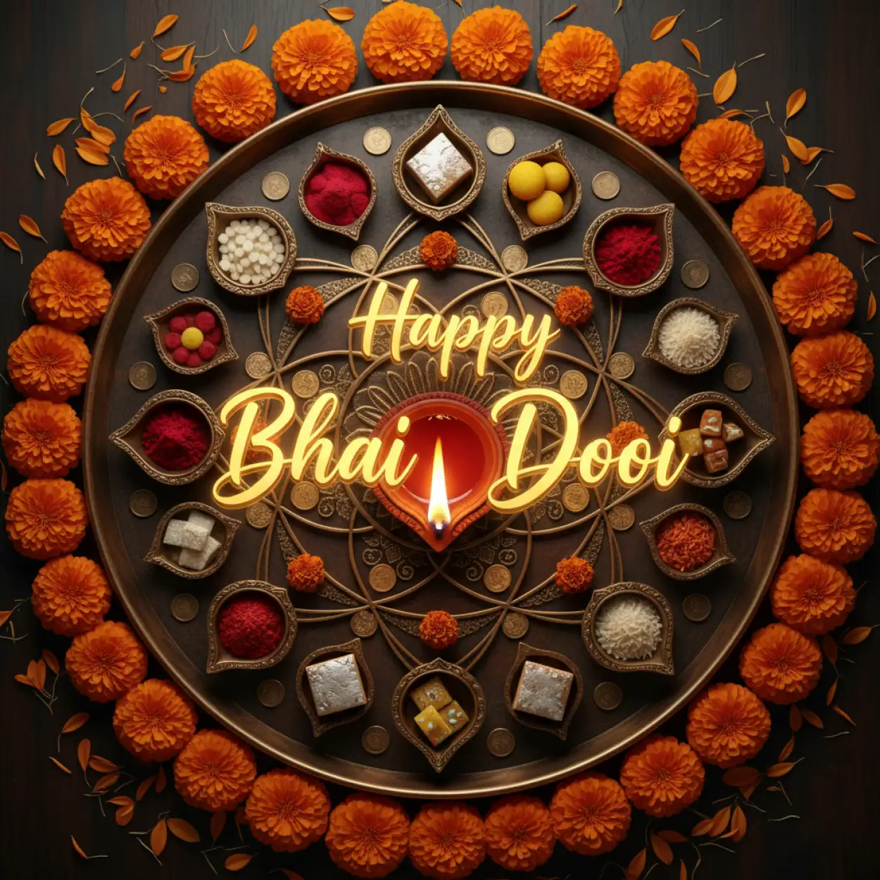 Bhai Dooj greeting card design handmade