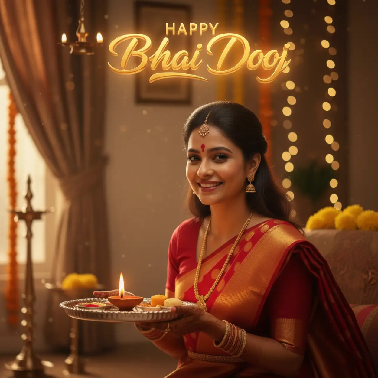 Bhai Dooj HD images with name edit online