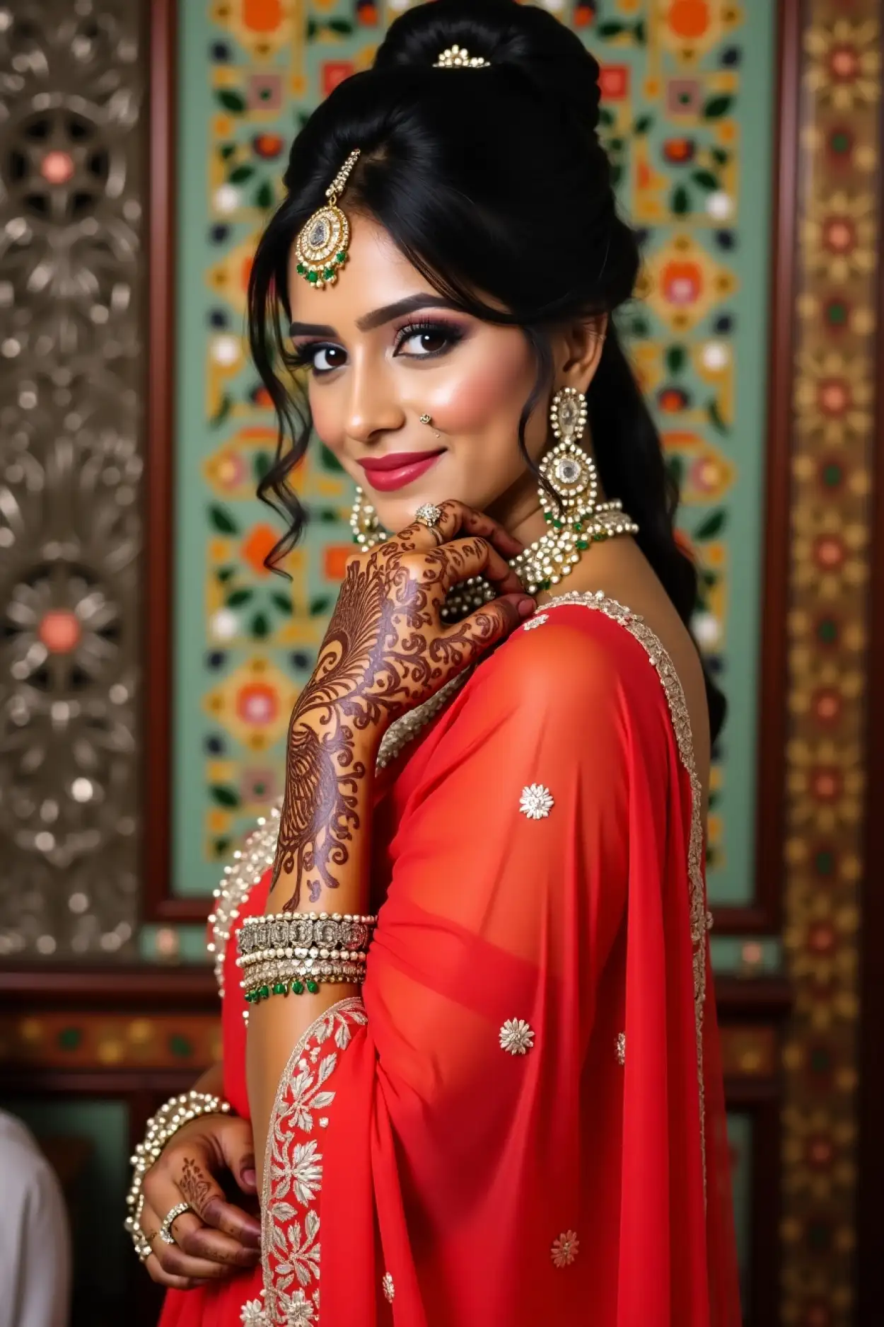 bharwa latest teej mehndi design 2025