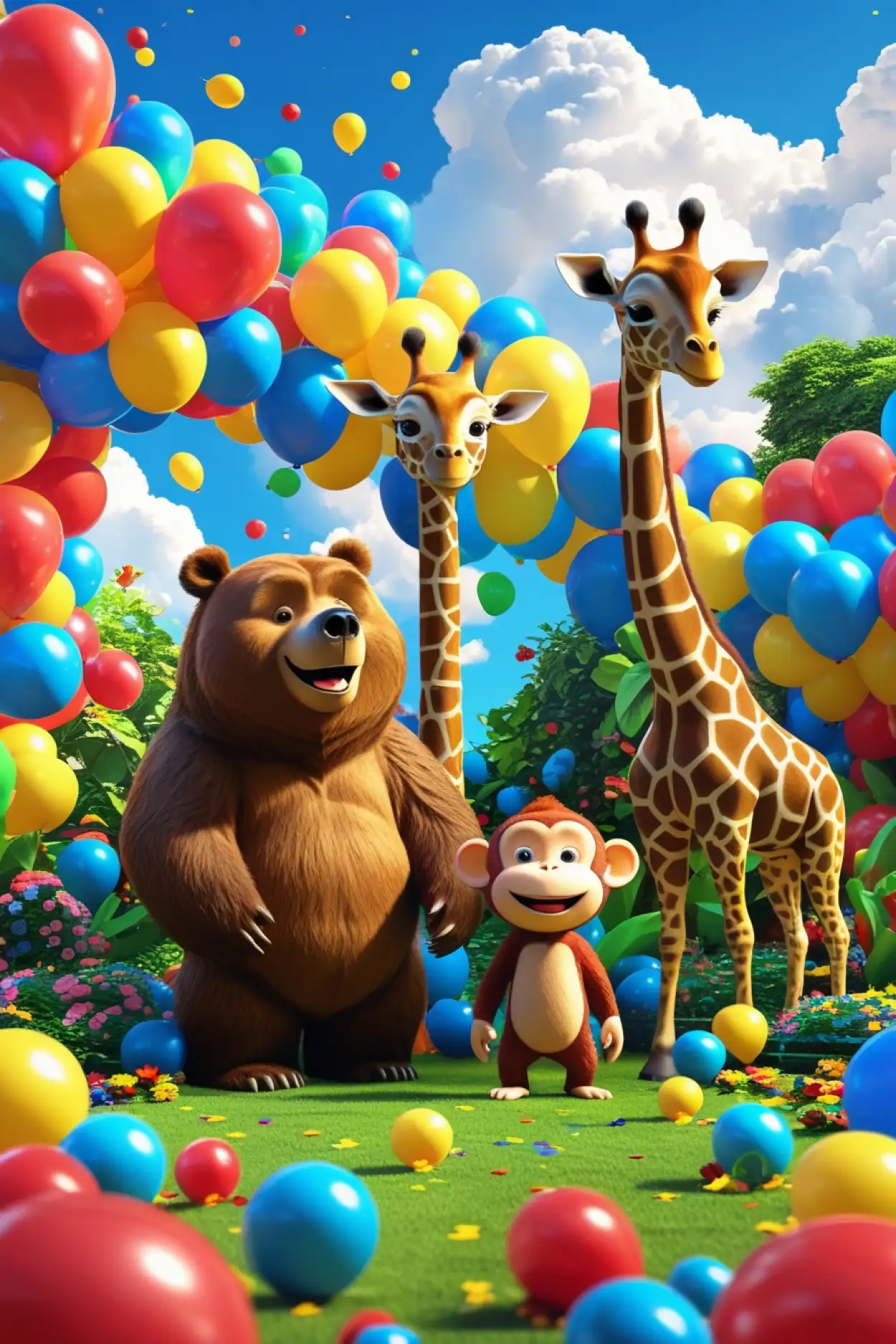 Free Download Birthday Background With Cartoon Characters - High Quality Happy Birthday Background Background