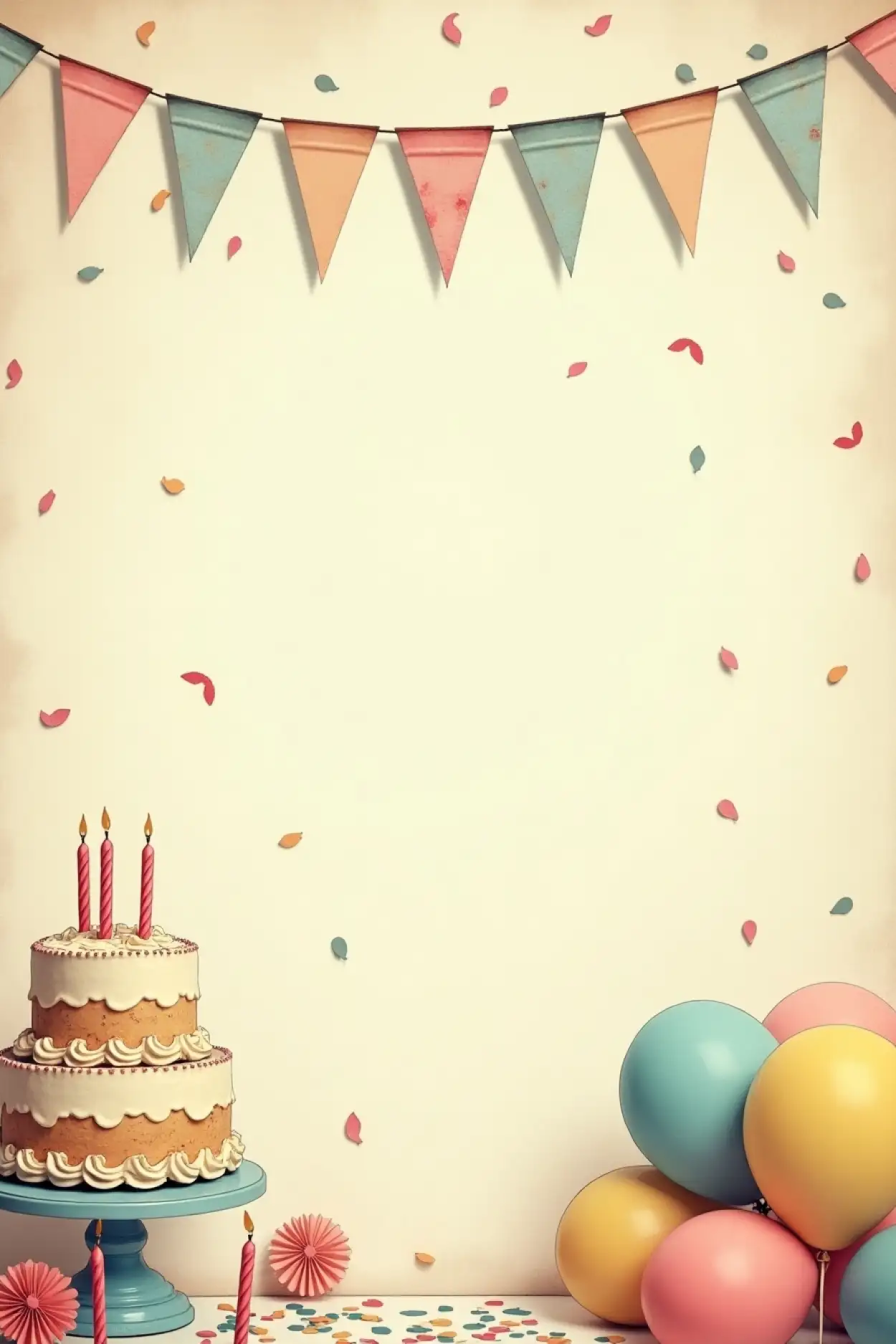 birthday background with name space