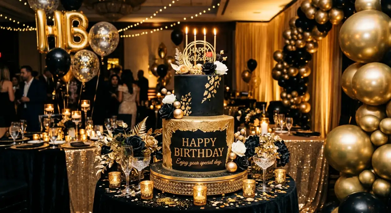 Free Download Black And Gold Happy Birthday Images Hd - High Quality Happy Birthday Images Hd Image