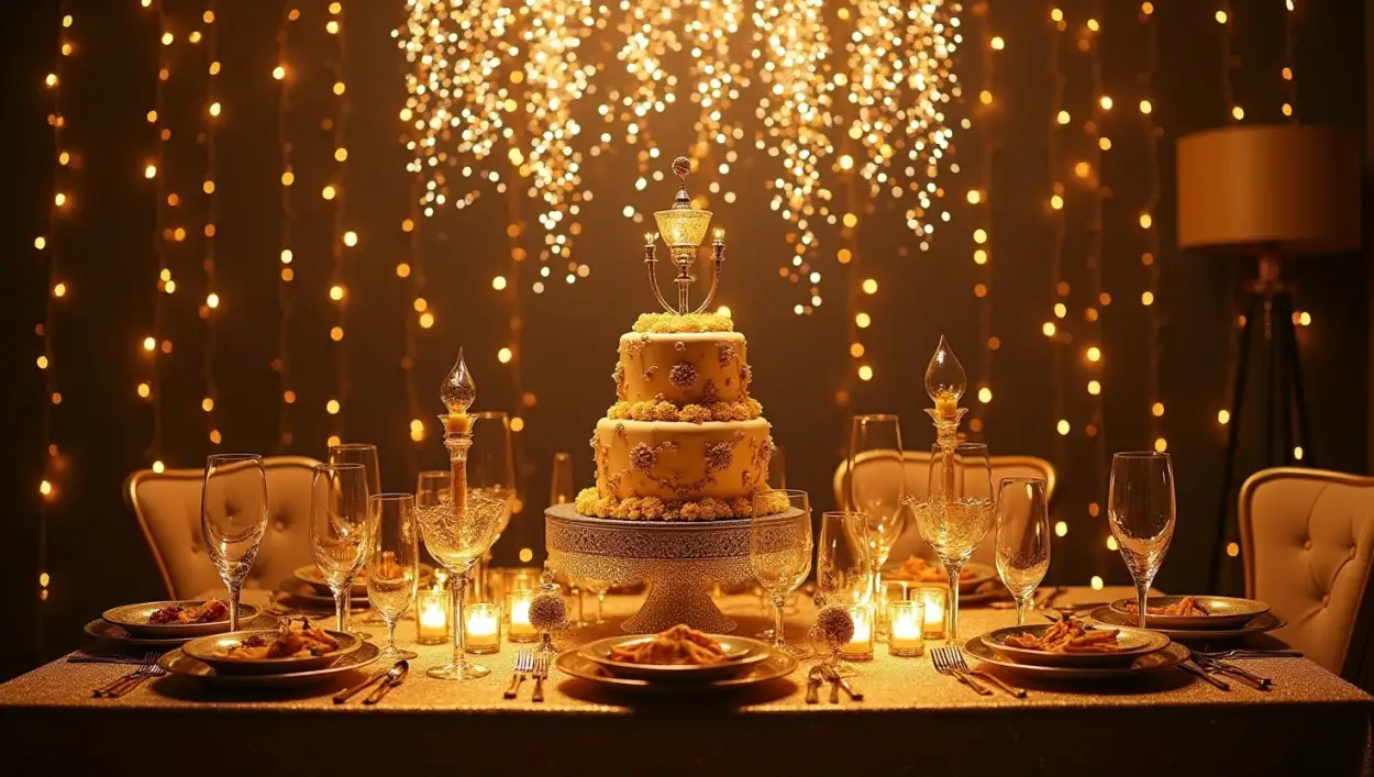 black birthday background with gold balloons