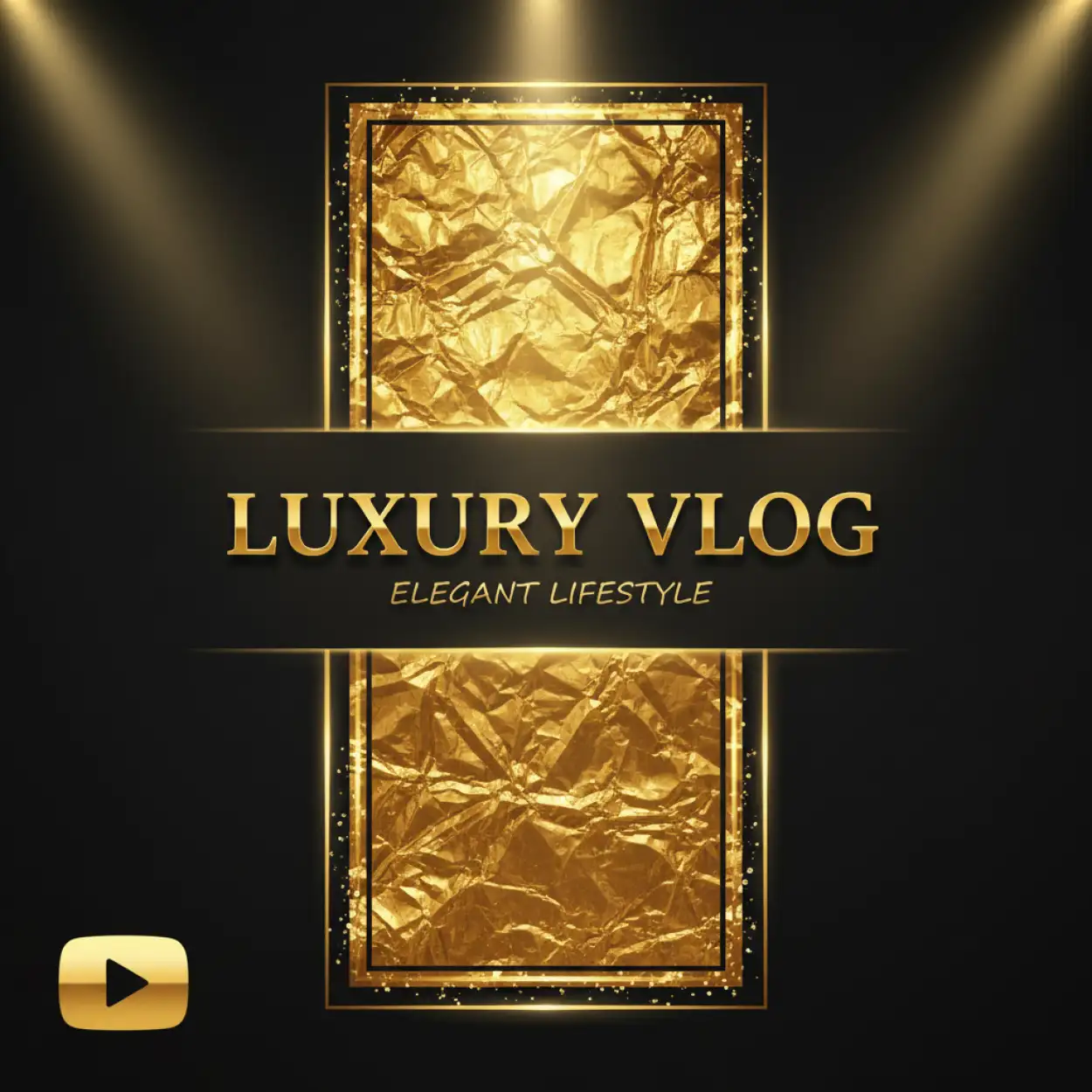 black youtube thumbnail background with golden particles