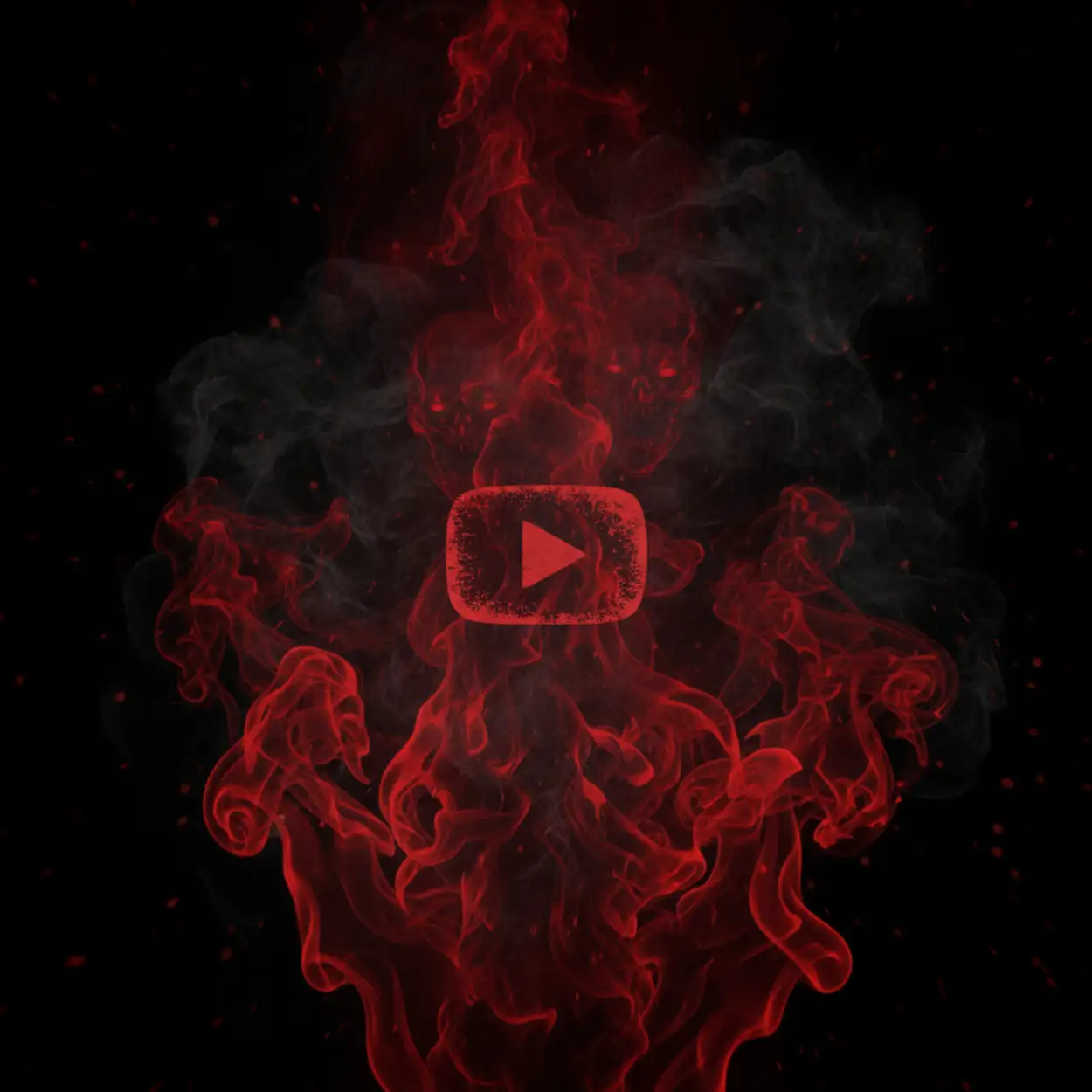 black youtube thumbnail background with smoke and fire effects