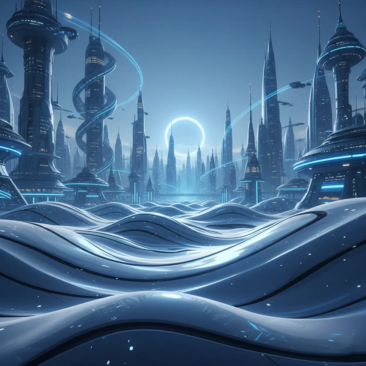 blue holographic YouTube thumbnail background