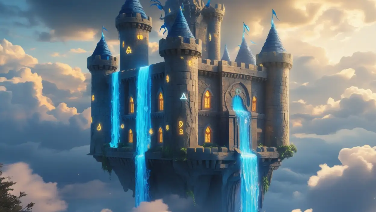 Free Download Blue Picture Fantasy Landscape Digital Art - High Quality Blue Picture Background