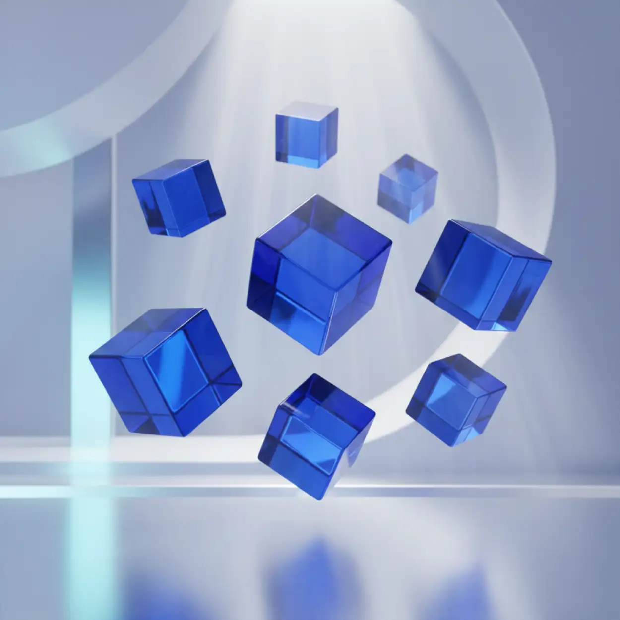 blue picture polygon background