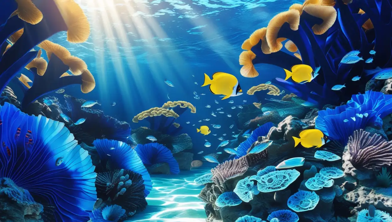Free Download Blue Picture Underwater Coral Reef Scene - High Quality Blue Picture Background